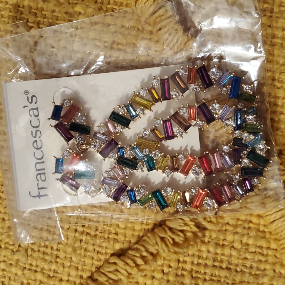 Multi colored gem earrings